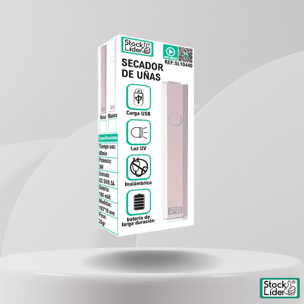 Secador de Uñas UV Inalámbrico – Secado Rápido en Segundos.